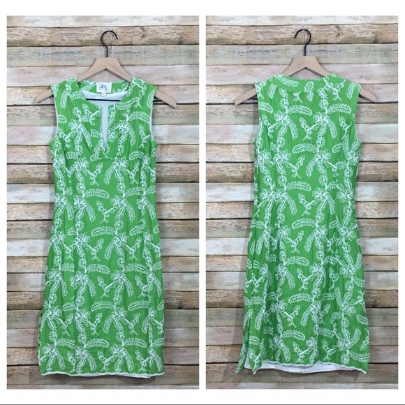 Milly of New York Embroidered Mod Dress - Green 4 - Picture 7 of 8
